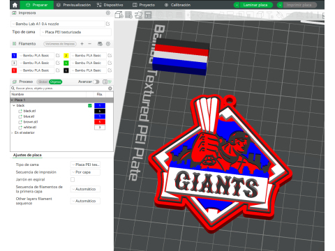 NPB Yomiuri Giants keychain badge printable and renderable 3D Print Model