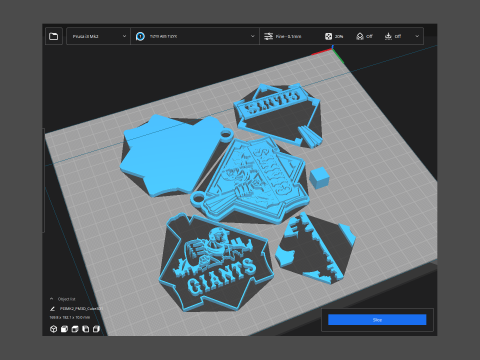 NPB Yomiuri Giants keychain badge printable and renderable Modèles 3D en vedette