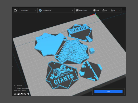 NPB Yomiuri Giants keychain badge printable and renderable 3D Print Model
