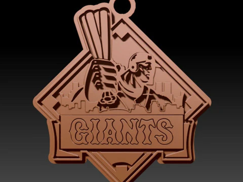 NPB Yomiuri Giants keychain badge printable and renderable 3D Print Model