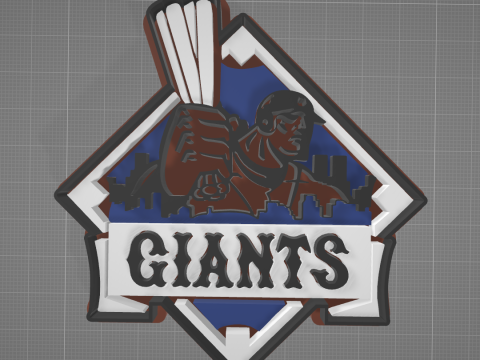 NPB Yomiuri Giants keychain badge printable and renderable Modèles 3D en vedette