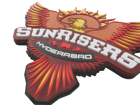 IPL Sunrisers Hyderabad keychain badge color printable 3D Print Model