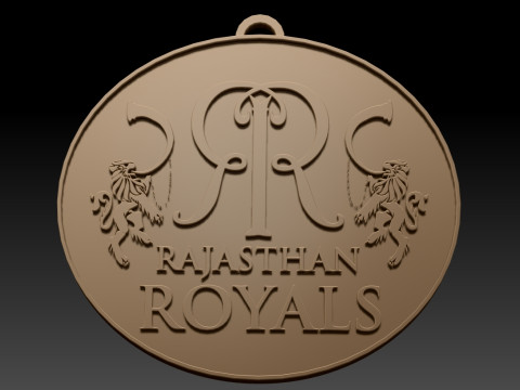 IPL Rajasthan Royals Bengaluru keychain badge color printable Modèles 3D en vedette