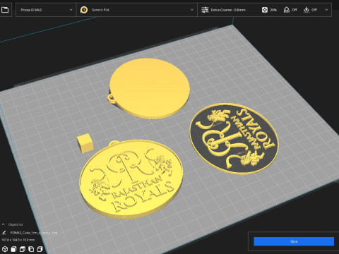IPL Rajasthan Royals Bengaluru keychain badge color printable Modèles 3D en vedette