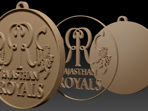 IPL Rajasthan Royals Bengaluru keychain badge color printable Modèles 3D en vedette