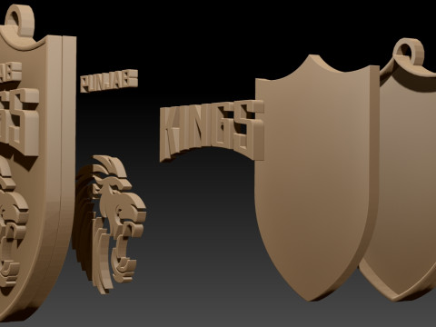 IPL Punjab Kings keychain badge color printable 3D प्रिंट मॉडल