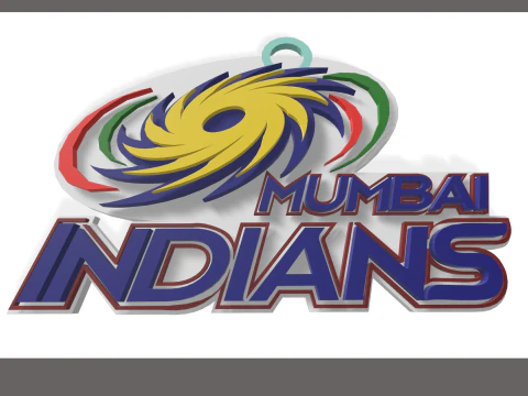 IPL Mumbai Indians keychain badge color printable 3D Print Model