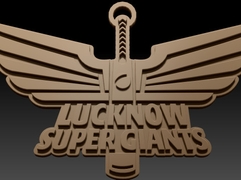 IPL Lucknow Super Giants keychain badge color printable Modello di stampa 3D