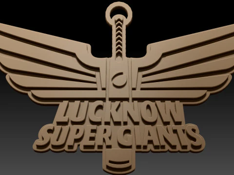 IPL Lucknow Super Giants keychain badge color printable 3D Print Model