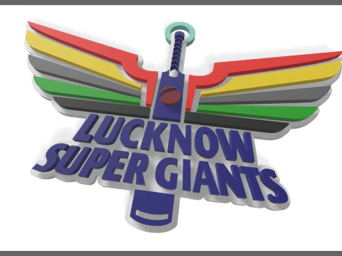 IPL Lucknow Super Giants keychain badge color printable 3D Print Model