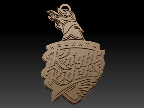 IPL Kolkata Knight Riders keychain badge color printable Modèles 3D en vedette