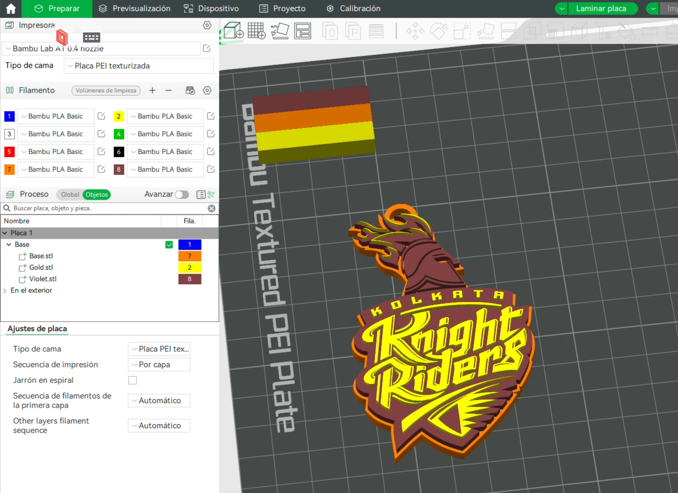 IPL Kolkata Knight Riders keychain badge color printable 3D Print Model .c4d .max .obj .3ds .fbx .stl .blend 