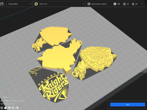 IPL Kolkata Knight Riders keychain badge color printable Modèles 3D en vedette