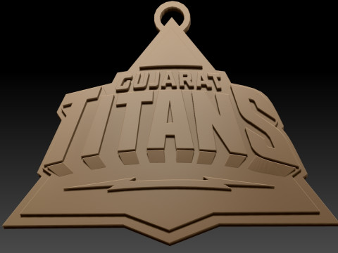 IPL Gujarat Titans keychain badge color printable 3D 프린트 모델