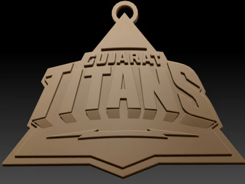 IPL Gujarat Titans keychain badge color printable 3D Print Model