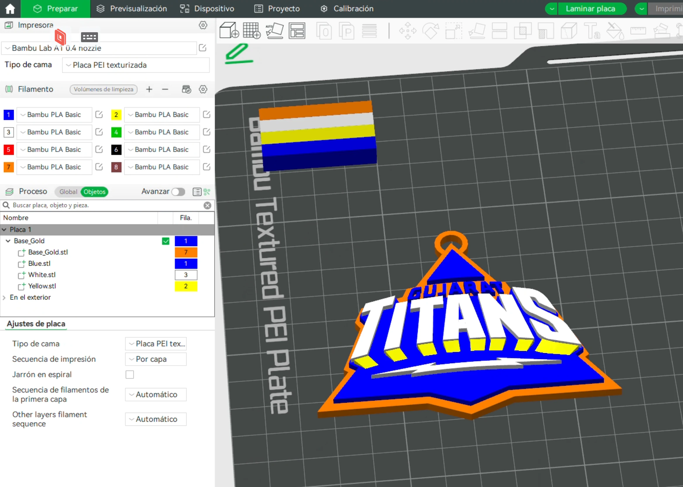 IPL Gujarat Titans keychain badge color printable 3D Print Model .c4d .max .obj .3ds .fbx .stl .blend