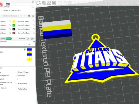 IPL Gujarat Titans keychain badge color printable 3D Print Model