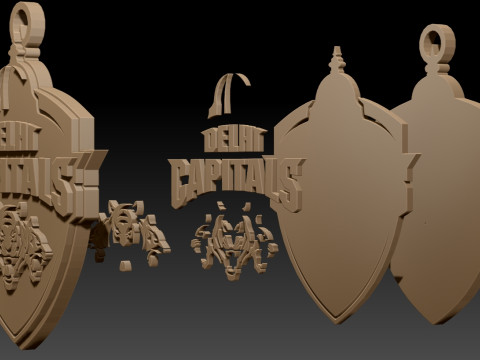 IPL Delhi Capitals keychain badge color printable Model do druku 3D
