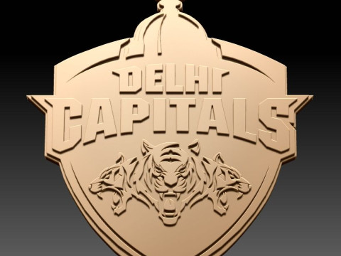 IPL Delhi Capitals keychain badge color printable Model do druku 3D