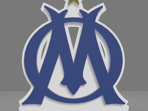 Ligue 1 Olymipique Marsielle keychain badge Printable and Renderable 3Dプリントモデル