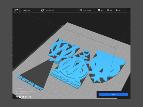 Ligue 1 Olymipique Marsielle keychain badge Printable and Renderable 3Dプリントモデル
