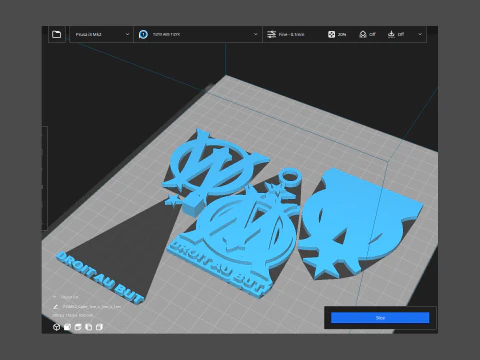 Ligue 1 Olymipique Marsielle keychain badge Printable and Renderable 3D Print Model