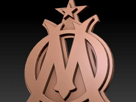 Ligue 1 Olymipique Marsielle keychain badge Printable and Renderable 3D Print Model