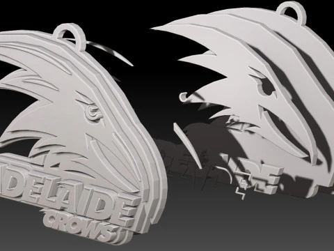 AFL Crows Eagles keychain badge printable and renderable 3D Print Model