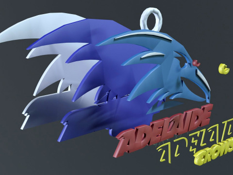 AFL Crows Eagles keychain badge printable and renderable 3D 打印模型
