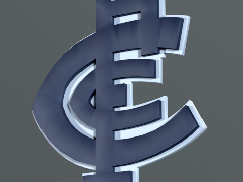 AFL Carlton keychain badge printable and renderable Model do druku 3D