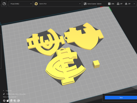 AFL Carlton keychain badge printable and renderable Model do druku 3D
