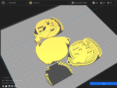 AFL Collingwood keychain badge printable and renderable Modèles 3D en vedette