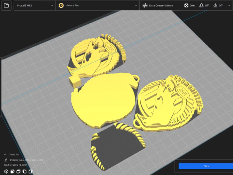AFL Collingwood keychain badge printable and renderable 3D Print Model
