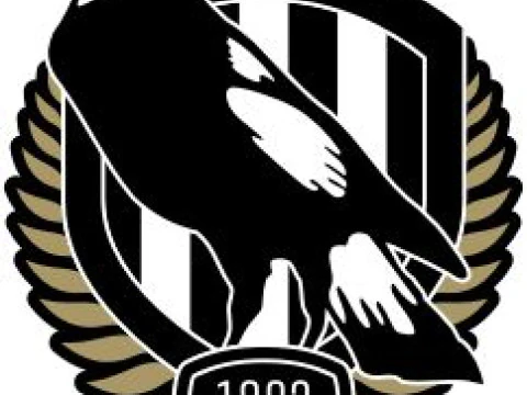AFL Collingwood keychain badge printable and renderable 3D Print Model