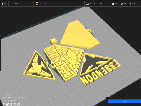 AFL Essendon keychain badge printable and renderable 3D Print Model