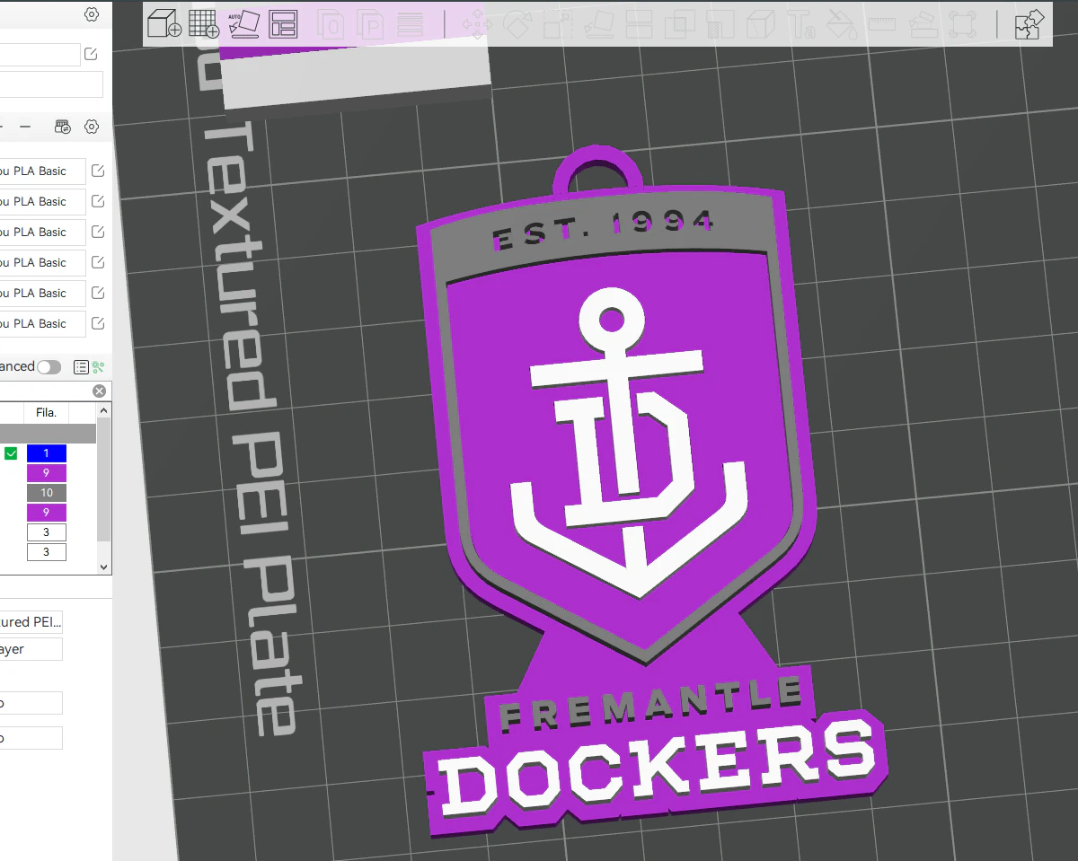 AFL Essendon keychain badge printable and renderable 3D Print Model .c4d .max .obj .3ds .fbx .stl .blend 