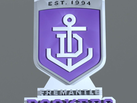 AFL Essendon keychain badge printable and renderable 3D-Druckmodell
