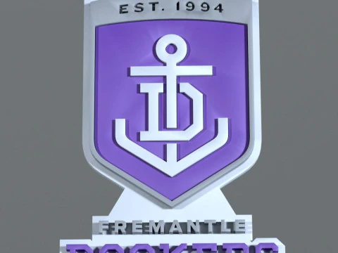 AFL Essendon keychain badge printable and renderable 3D Print Model