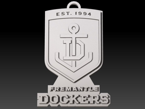 AFL Essendon keychain badge printable and renderable 3D-Druckmodell