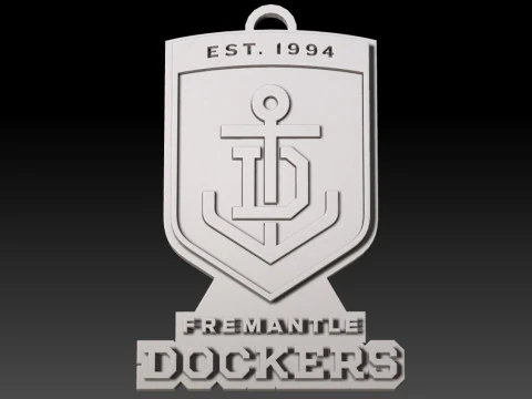 AFL Essendon keychain badge printable and renderable 3D Print Model