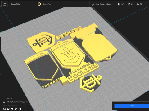 AFL Essendon keychain badge printable and renderable 3D-Druckmodell