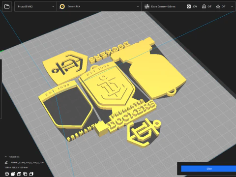 AFL Essendon keychain badge printable and renderable 3D Print Model