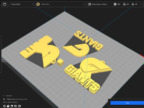 AFL GWS Giants keychain badge printable and renderable 3D Print Model