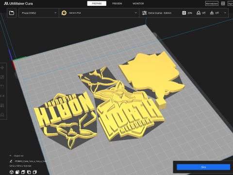 AFL North Melbourne keychain badge printable and renderable Model Cetak 3D