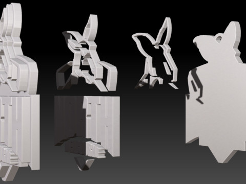 AFL North Melbourne keychain badge printable and renderable Model Cetak 3D