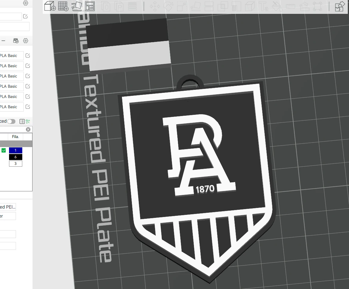 AFL Port keychain badge printable and renderable 3D Print Model .c4d .max .obj .3ds .fbx .stl .blend 