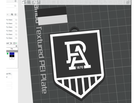 AFL Port keychain badge printable and renderable Modelo de Impressão 3D