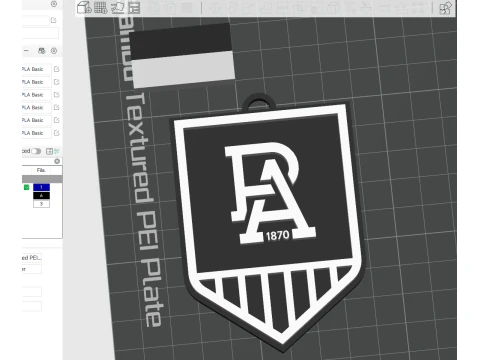 AFL Port keychain badge printable and renderable 3D Print Model