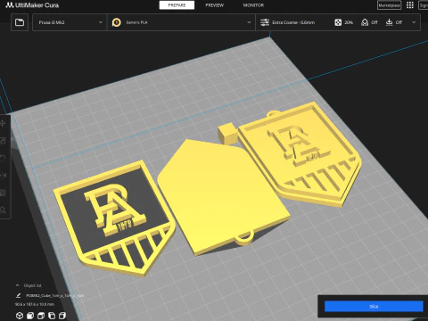 AFL Port keychain badge printable and renderable 3D Print Model
