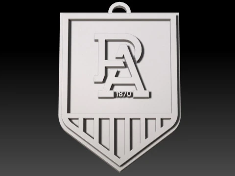 AFL Port keychain badge printable and renderable 3D Print Model